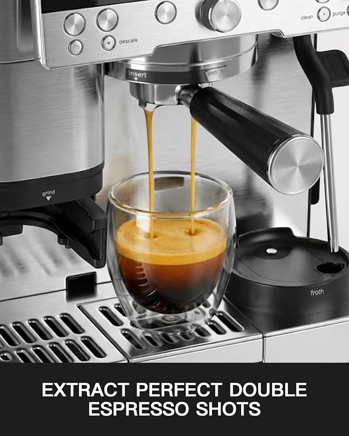 Double Cup Filter Basket Compatible with Ninja Luxe Cafe Accessories ES601 ES701, Stainless Steel Coffee Pressurized Porous Filter, Portafilter Basket Reusable Coffee Filter for Ninja Luxe Cafe