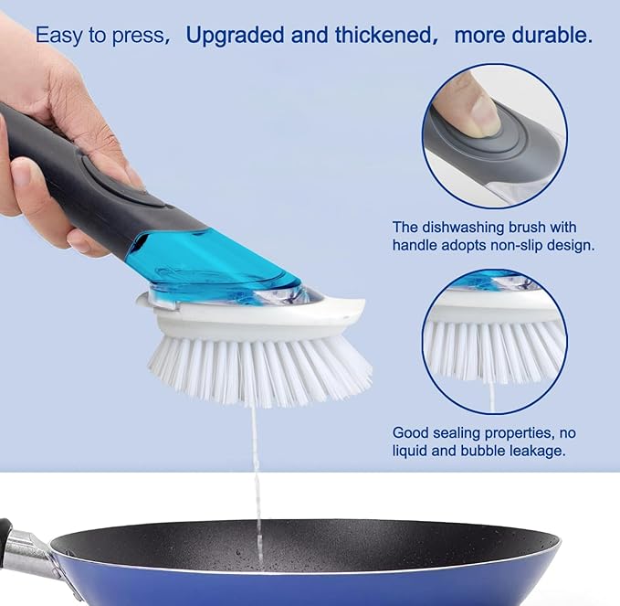 CELOX 36 Pack Dish Sponge for Kitchen, Dish Brush with Soap Dispenser for Cleaning Pots, Dishes, Bowls