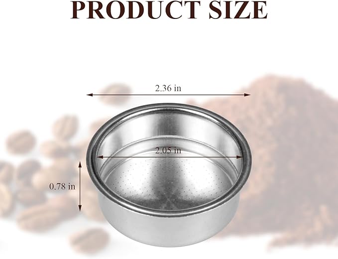 2 Pack 51mm Stainless Steel Coffee Filter Basket, Espresso Portafilter Machine Parts Compatible with CASABREWS, Gevi (2, Two Cups)