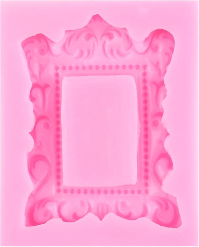 Mujiang Photo Frame Fondant Molds Picture Frames Silicone Mold For Cake Decorating Cupcake Topper Chocolate Candy Polymer Clay Set Of 4