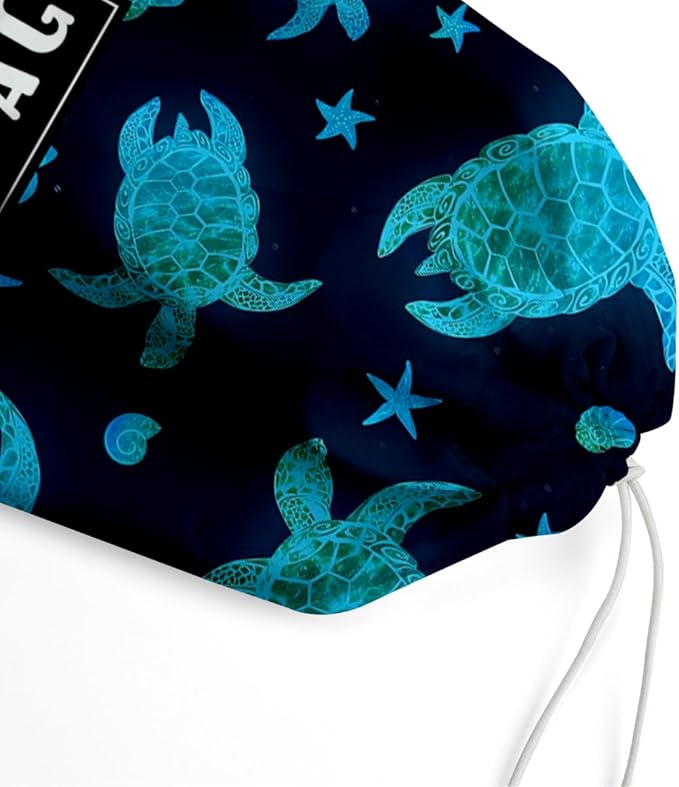 Plastic Bag Holder,Reusable Grocery Bag Holder for Home Kitchen Travelling Camping Beach Decor, use 1 Pack，Marine life Turtle Pattern
