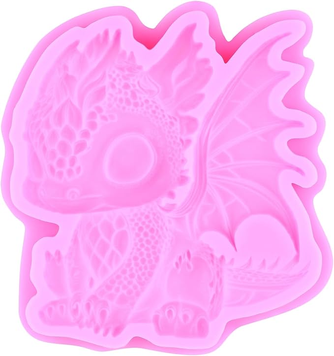 Dragon Fondant Molds Dragon Silicone Candy Mold For Cake Decoration Cupcake Topper Candy Polymer Clay Chocolate Gum Paste Set Of 2