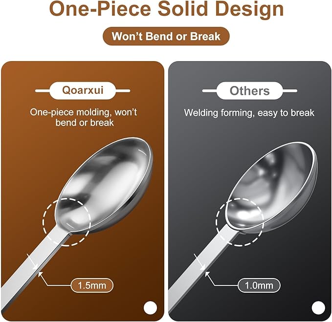 4PCS Coffee Scoop Spoons, 15ML (1 Tablespoon) Stainless Steel Measuring Spoons with Long Handle, Durable Coffee Scoopers for Ground Coffee, Tea and Baking Powder