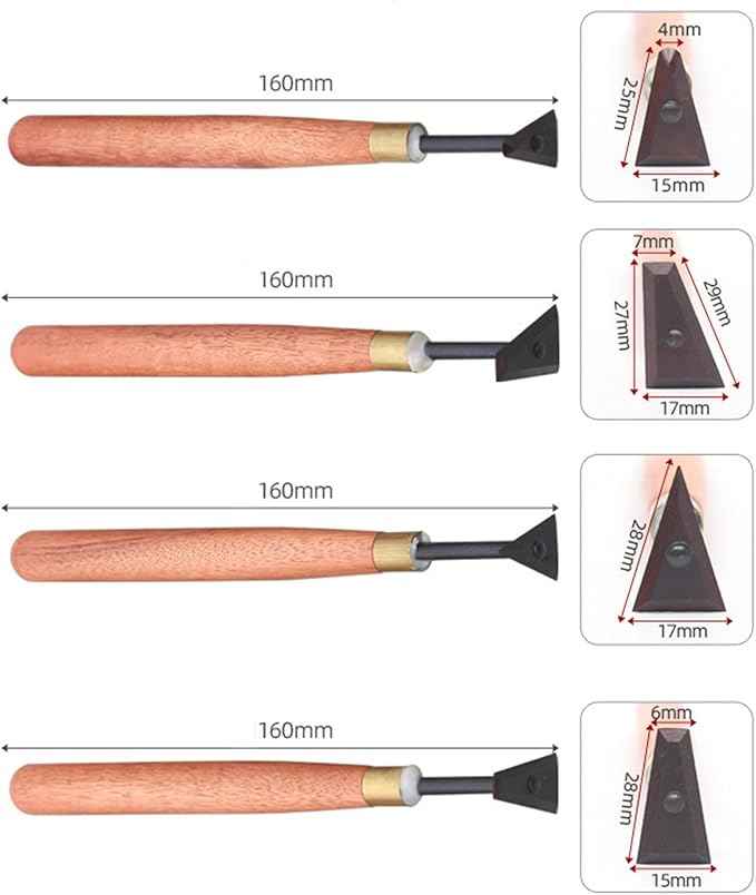 10-Piece Professional Pottery Trimming Tool Set, Ergonomic Ribbon Tools for Clay Sculpture, Craft Shaping & Soft Pottery, Comfortable Grip for Artisan Use