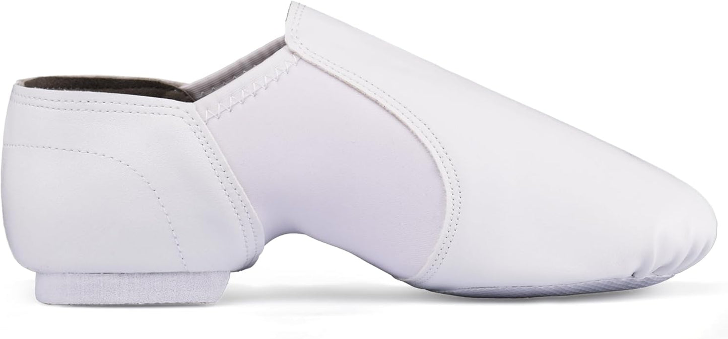 Linodes Unisex 006 PU Leather Upper Slip-on Jazz Shoe for Women and Men's Dance Shoes