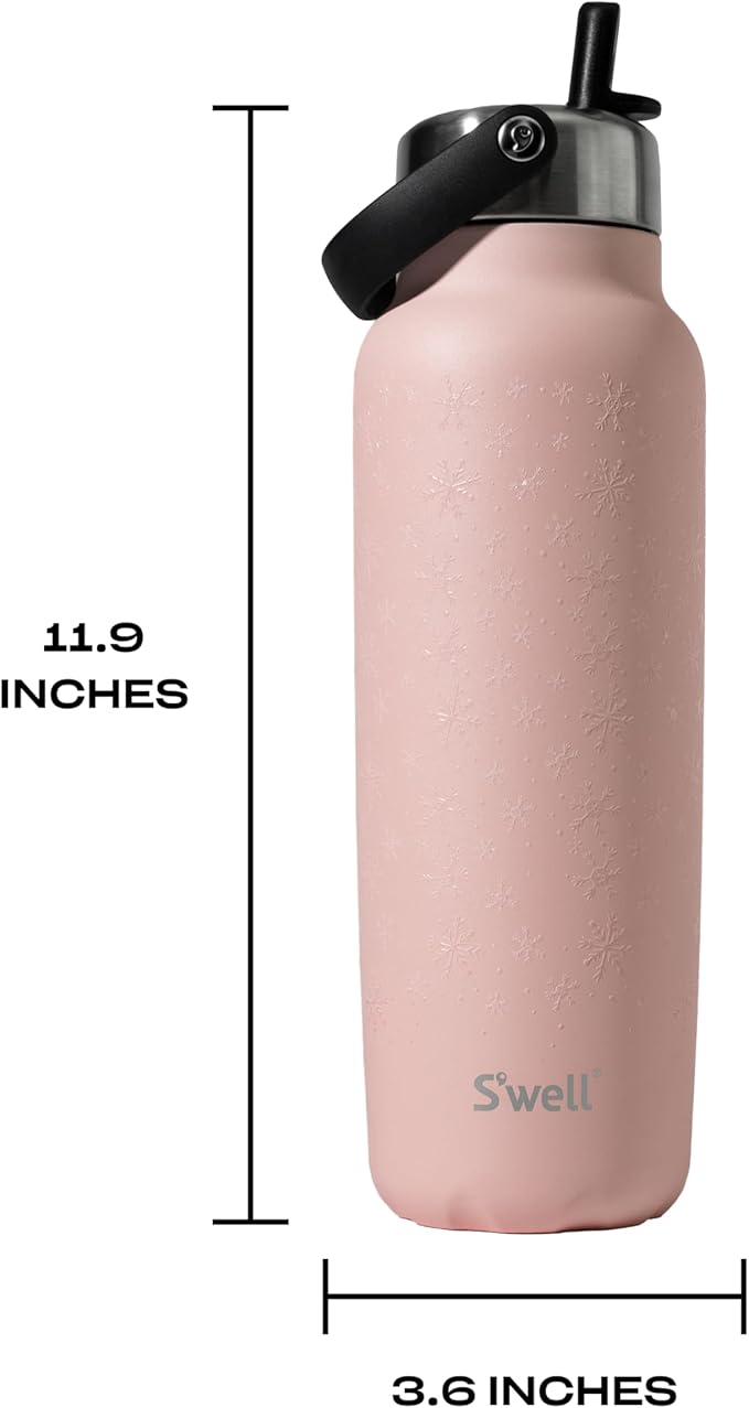 S'well Recycled Stainless Steel Explorer with Flip Straw Lid, 40oz, Limited Edition Polar Pink, Triple Layered Vacuum Insulated Container Keeps Drinks Cold for 54 Hours and Hot for 12, BPA Free
