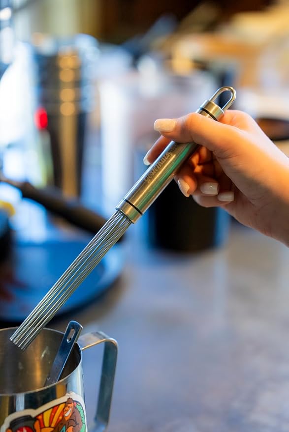 Baristir by Gosh That's Good – Barista Mixing Tool for Coffee Shops | Handheld Stirrer for Coffee, Matcha, Tea | No Clumps, Excellent Foam Control