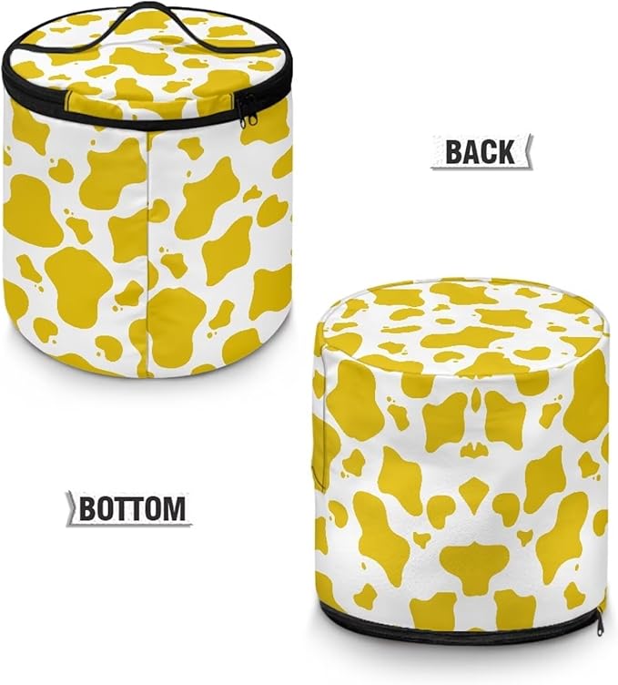 Electric Pressure Cooker Insulation Handbag Insulated Carrier Electric Pressure Cooker Insulation Bag for Kitchen Accessories, Yellow Cow Print