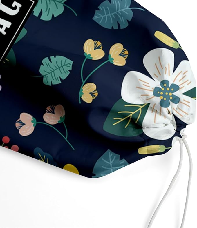 Flowers Plastic Bag Organizer,Reusable Grocery Country Style Plastic Bag Dispenser for Home Kitchen Travelling Camping Decor, use 1 Pack，Flowers Pattern