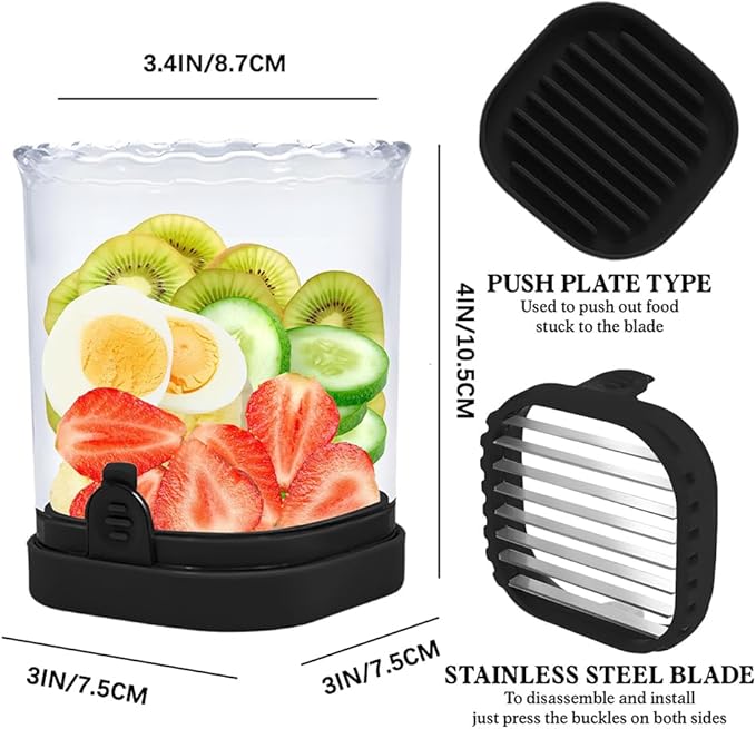 Strawberry Slicer, Fruit Slicer Cup with Push Plate, Grape Cutter Cup Slicers Kitchen Gadget for Egg Kiwi Banana Cucumber, Strawberry Slicers Cutter Tool for Fruits Vegetables (Pink, One Size)