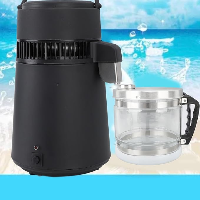 Water Container for Distiller,Replacement Collection Bottle, Distilled Water Container Replacement Storage Collection Bottle Glass Jar for Home Beauty Countertop, 4L