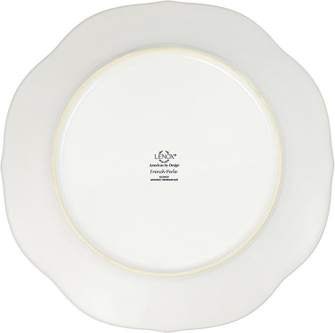 Lenox French Perle Dessert Plates, White, Set of 4