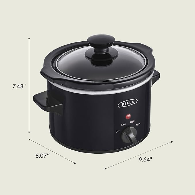 Bella 1.5 QT slow cooker, Black