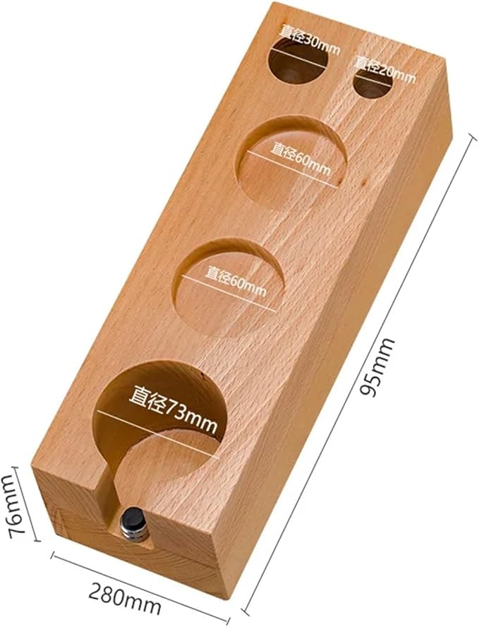 Walnut Wood Coffee Filter Holder, Espresso Tamper Mat Stand, Coffee Maker Support Base Rack, Barista Accessories(PURPLE)