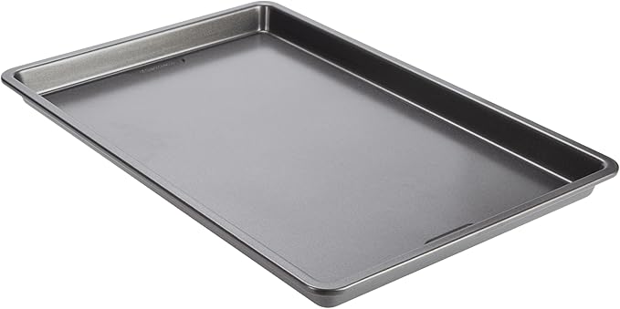 GoodCook PRO Large Baking Sheet Pan Nonstick Warp & Scratch-Resistant Dishwasher-Safe Carbon Steel Construction for Even Baking Oven Safe to 480°F, 11 x 17-Inch, Gray