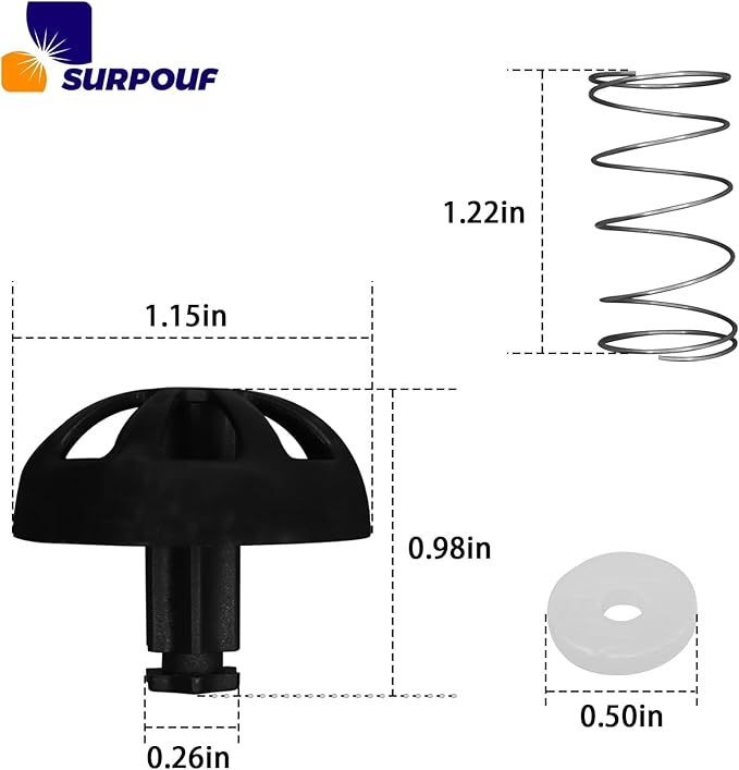 2-Pack Coffee Replacement Brew Basket Spring Loaded Stopper Kits Fits For Mr. Coffee Black and Decker Hamilton coffee maker parts, Parts Number 990117900 990237500 Coffee Machine Accessory