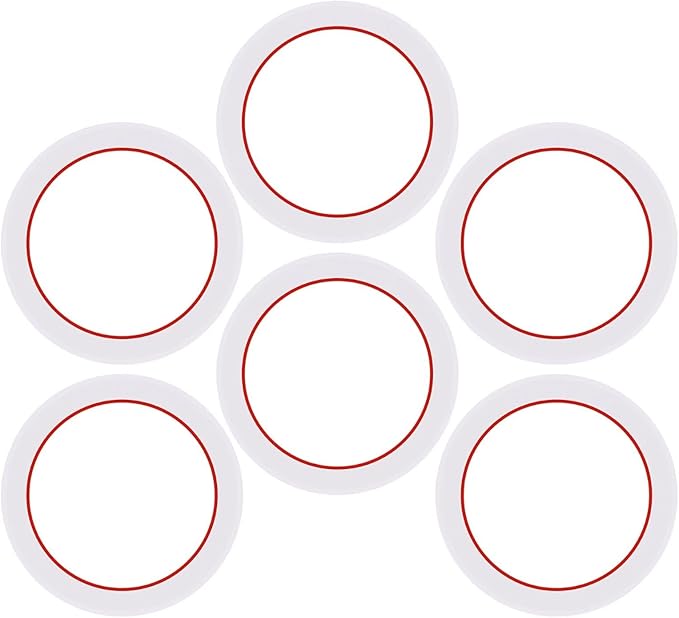 [UPGRADED] Sealing Gasket for Bialetti Rainbow 3 Cups & Moka Express Alpina 3 Cups Iconic Stovetop Espresso Maker - 6 PCS Replacement Food Grade Silicone Seal Ring for Aluminum Coffee Moka Pots