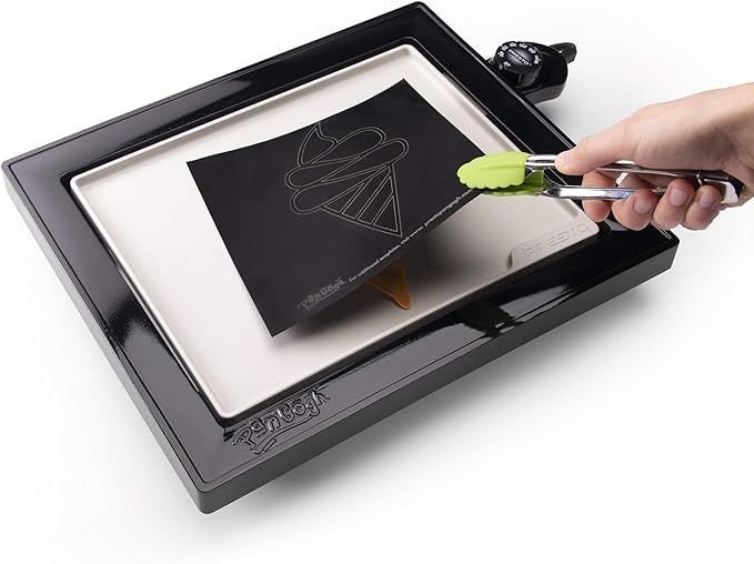 Presto 07080 PanGogh Cool Touch, Electric griddle, ideal size for small families, includes batter bottles & template for pancake art