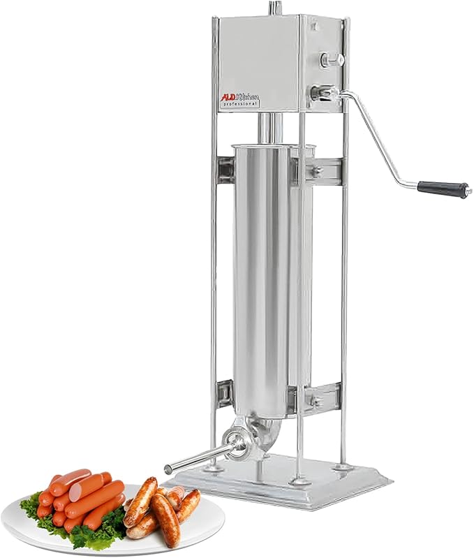 ALDKitchen Sausage Stuffer | Manual Control | 5L / 7L / 10L | Vertical Sausage Machine (7L)
