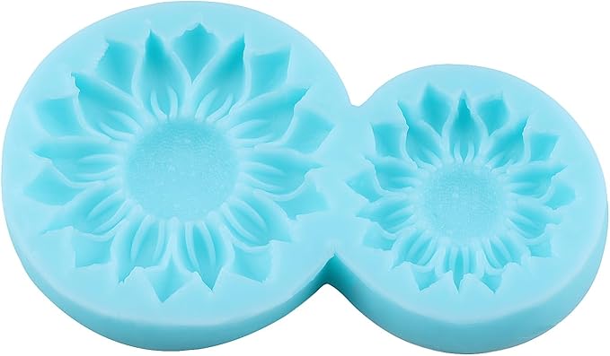 Sunflower Silicone Molds 3D Flower Fondant Mold for Cake Decorating Cupcake Topper Chocolate Candy Gum Paste Polymer Clay