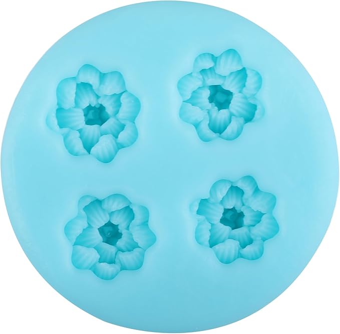 Cherry Blossom Silicone Molds Flower Fondant Mold for Cake Decorating Cupcake Topper Chocolate Candy Gum Paste Polymer Clay