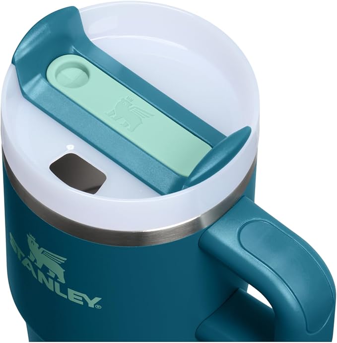 STANLEY Quencher H2.0 Tumbler with Handle and Straw 20 oz | Flowstate 3-Position Lid | Cup Holder Compatible for Travel | Insulated Stainless Steel Cup | BPA-Free | Coastal Teal