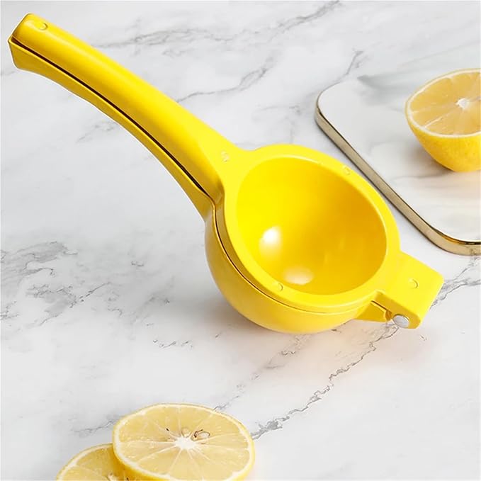 Home Manual Lemon Squeezer Aluminum Alloy Hand Pressed Citrus Orange Juicer Portable Kitchen Tool for Lime Lemon Home Use Yellow 1-5PCS(4pcs)