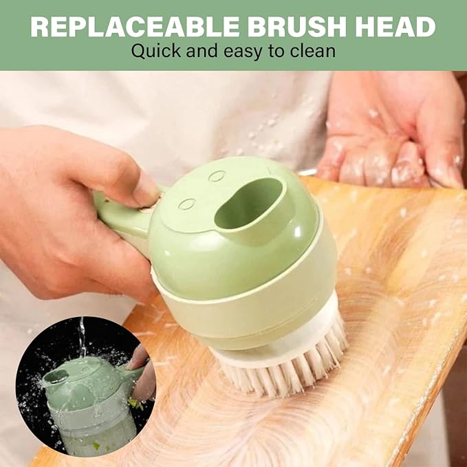Arigold 4 in 1 Vegetable Chopper: Cordless Mini Chopper, Food Dicer, garlic mincer & garlic chopper - Versatile Vegetable Slicer, Dicer, grape cutter. comes with Egg & Cream Beater. (Green 1Speed)