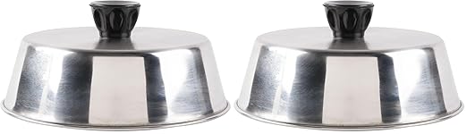 American Metalcraft BA640S Round Stainless Steel Basting Covers, 6 ½" Dia. (Pack of 2)