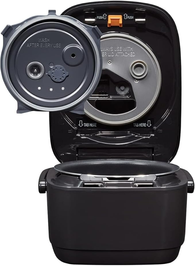 Zojirushi NW-JEC10BA Pressure Induction Heating (IH) Rice Cooker & Warmer, 5.5-Cup, Made in Japan & BB-PDC20BA Home Bakery Virtuoso Plus Breadmaker, 2 lb. loaf of bread, Stainless Steel/Black