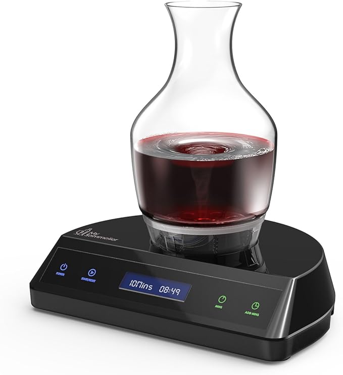Chef My Sommelier Electric Wine Aerating Decanter, Black -