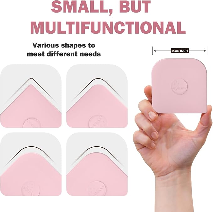 Pan Scraper, 10 Pcs Pot Scraper Plastic, Pot Scraper Non Scratch for Cast Iron, Pot and Pan Cleaning, Sturdy Scraper Kitchen Tool，Pink