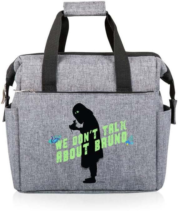 PICNIC TIME Disney Encanto Bruno On The Go Lunch Bag, Soft Cooler Lunch Box, Insulated Lunch Bag, (Heathered Gray)