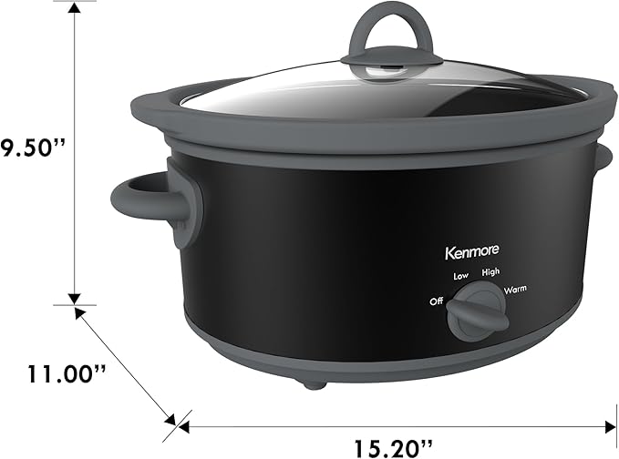 Kenmore 88918 5 Quart Slow Cooker in Black