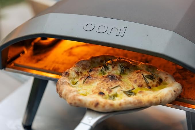 ooni Pizza Turning Peel - 7 Inch Aluminum Perforated Pizza Peel, Lightweight Metal Pizza Turner with Long Handle, Pizza Tools, Pizza Oven Accessories