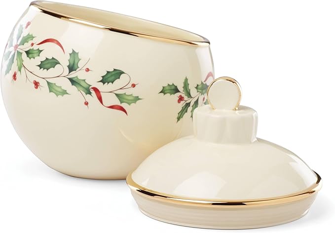 Lenox 892541 Holiday Ornament Cookie Jar, Christmas Hosting
