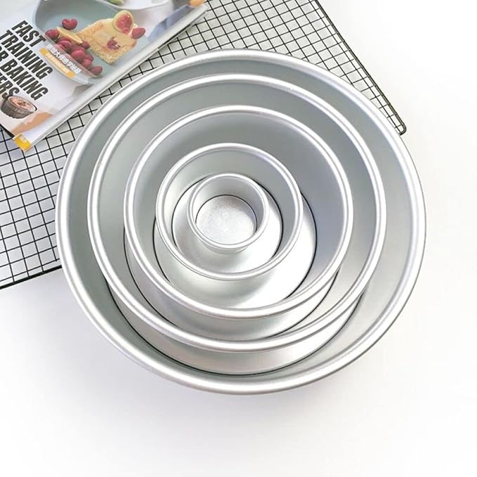 Cake Tin， Non-Stick Cake Mould, Baking Tools Baking Mold,Cake Mould,Baking Baking 2/4/6/8/10 Inch Round Live Bottom Cake Mold Baking Mold Bread Decoration Non-Stick Non Stick Skillet Pan Pans (Color :