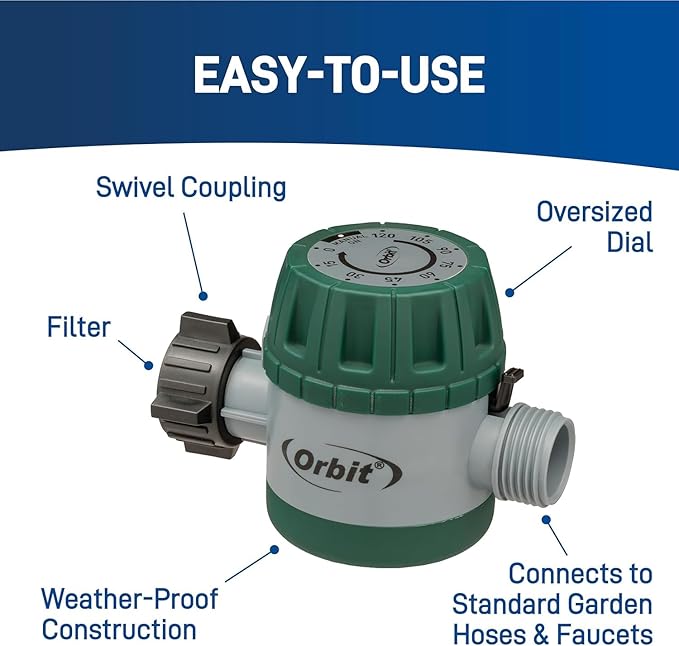 8-Pack Orbit 62034 Mechanical Watering Hose Timer, Colors May Vary