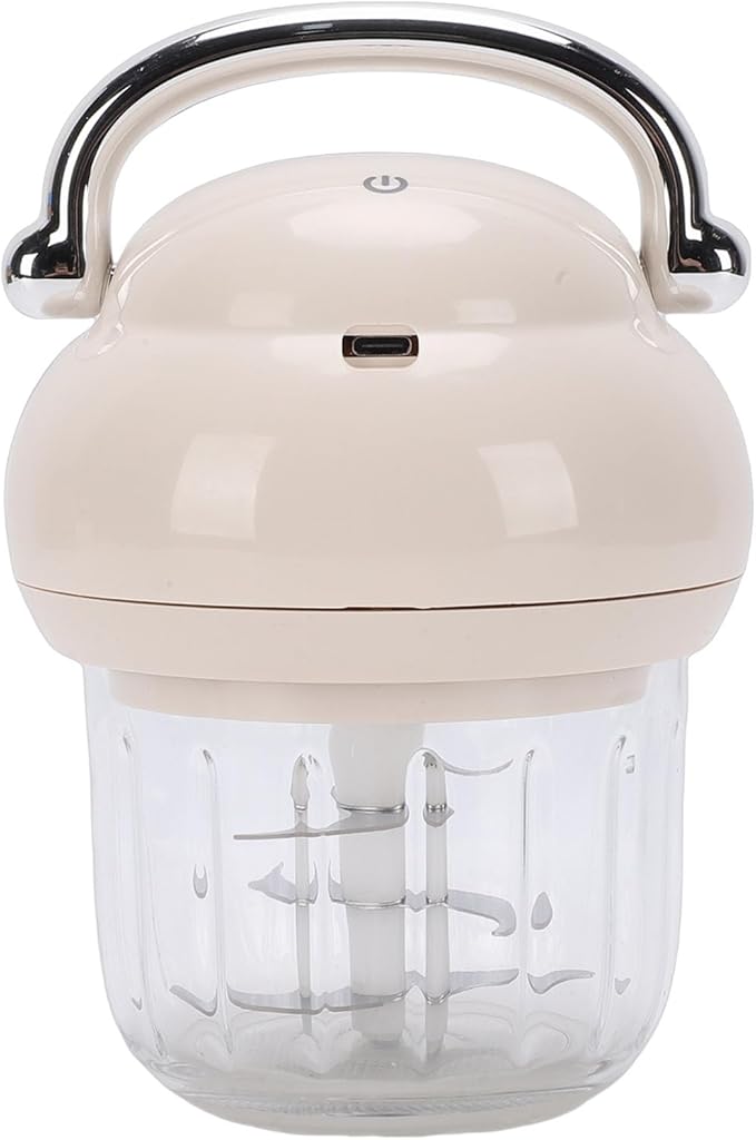 Electric Garlic Chopper, 21000 RPM Portable Veggie Chopper Garlic Onion Grinder Masher, Cordless Mini Baby Food Processor, for Ginger, Chili, Fruit, 350ML