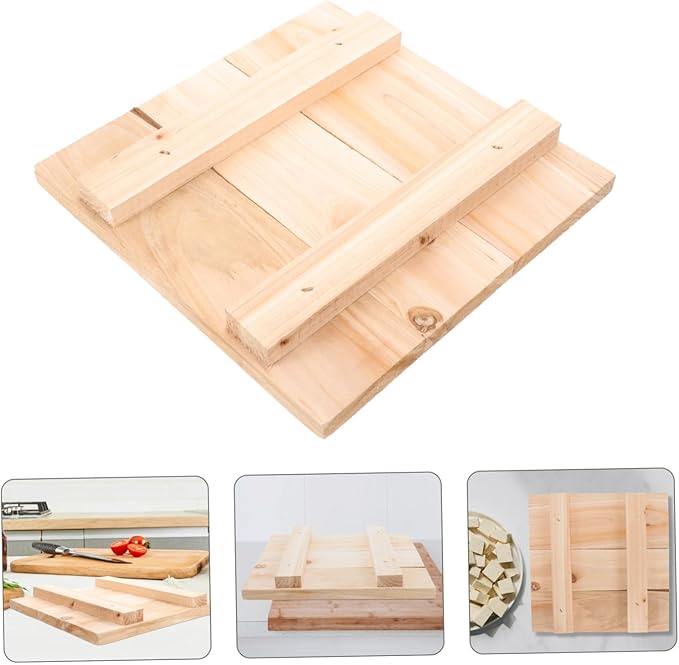 Cabilock Homemade Tofu Press Wooden Tofu Squeeze Mold Pressing Tool Chess Press Board Diy Wooden