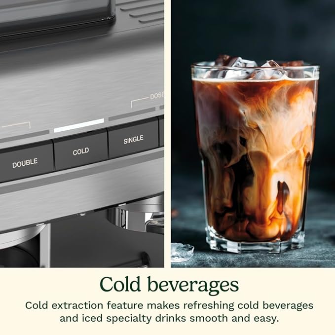 Cuisinart Espresso Bar Grind & Brew Espresso Machine, 16 Grind Settings from Fine to Coarse, Makes Hot or Cold Cafe-Quality Beverages at Home Including Cappuccino, Lattes and Cold Coffee, EM-640