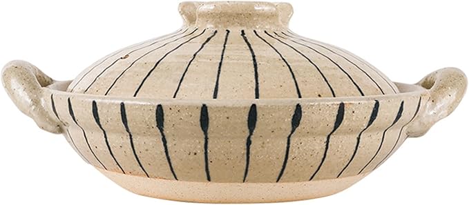 Heat Resistant Ceramic Casserole, Round Earthen Pot Cookware with Lid for Dinner and Party, Uniform Heating Stockpot for Stew, Soup, Steam, Bake(1000ml/1.1quart, White)
