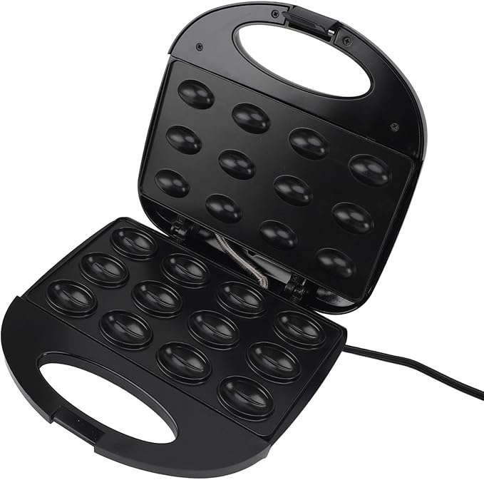 Focket Electric Cake Pop Maker, 750W Double Sided Mini Pancake Maker, Crepe Pan with Nonstick 12 Pieces Capacity for Breakfast Cooking