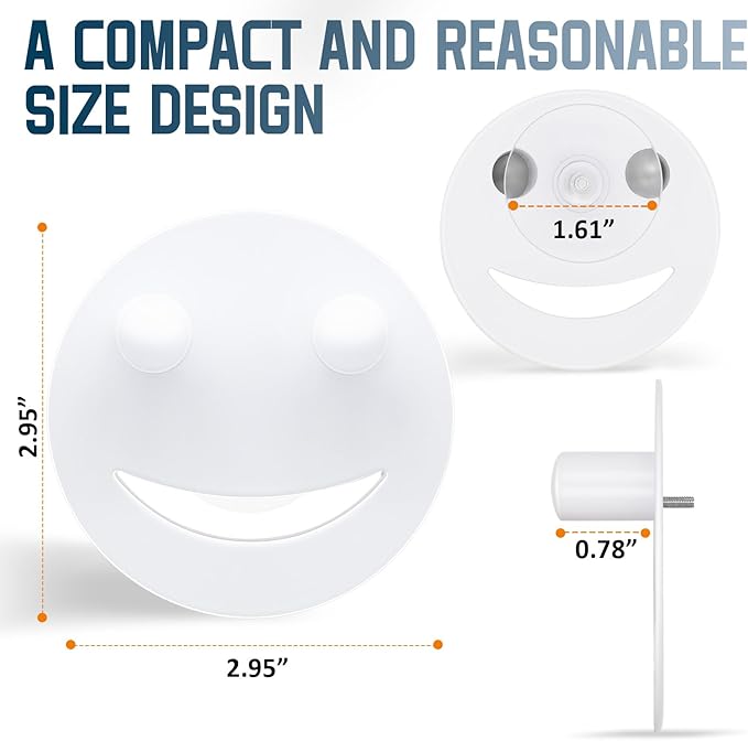 Stainless Steel Smiley Face Sponge Holder, Silver Sink Caddy Organizer Storage with Suction Cup for Kitchen, Kitchen Accessories Decor Scrubber-White