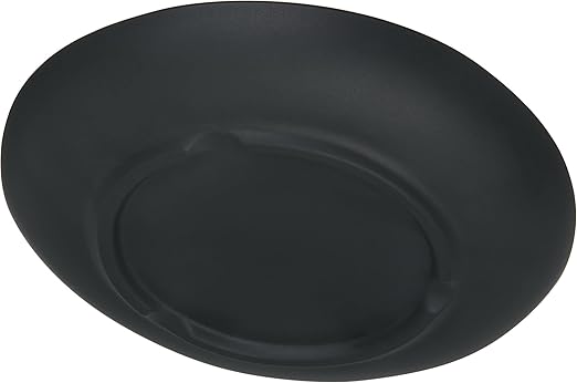 Carlisle FoodService Products Ridge Reusable Plate Salad Plate, Rimless Plate for Home and Restaurant, Melamine, 9 Inches, Slate, (Pack of 12)