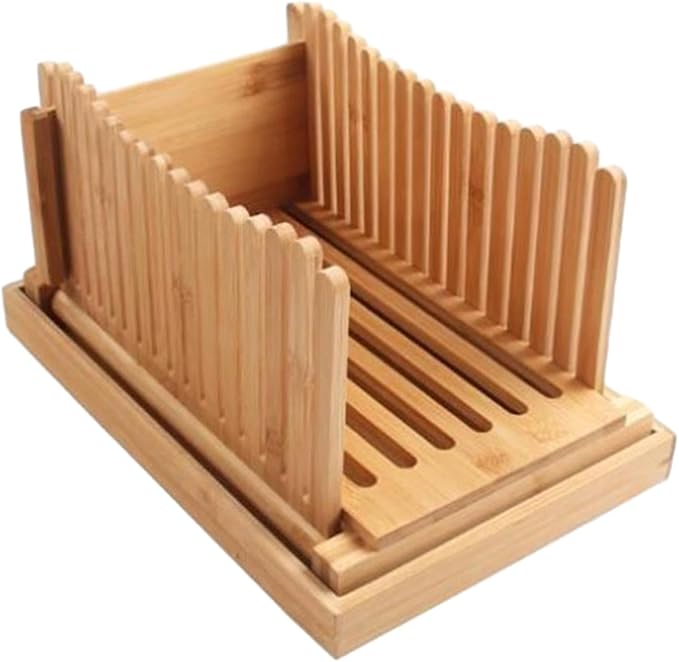Fenteer Bamboo Bread Slicers Toast Slicers Manual Kitchen Tools Cutting Guide Bread Loaf Slicers Bread Slicers Machine for, Style A