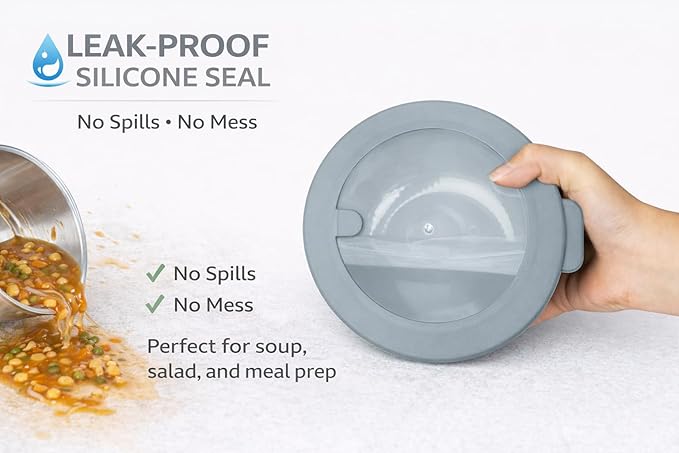 Mixing Bowls with Lids, 8-Piece Airtight Leak-Proof Nesting BPA-Free Bowl Set for Kitchen & Food Storage, Large 4200ml Capacity, Microwave & Dishwasher Safe