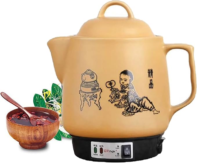 2-5L Automatic Chinese Medicine Pot, Multifunctional Electric Chinese Medicine Pot, Ceramic Pot, Wok for Cooking, Baking, Boiling a 2L