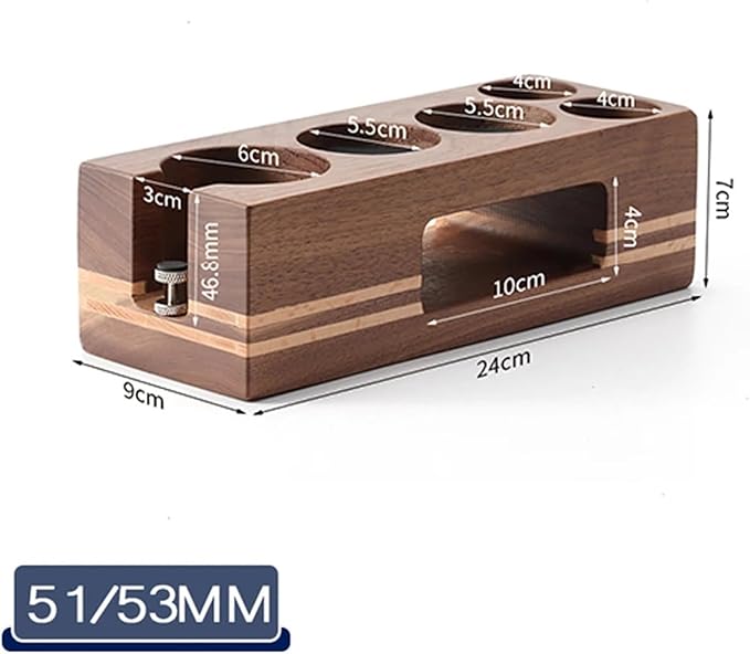 Walnut Wood Coffee Filter Holder, Espresso Tamper Mat Stand, Coffee Maker Support Base Rack, Barista Accessories(One pair)