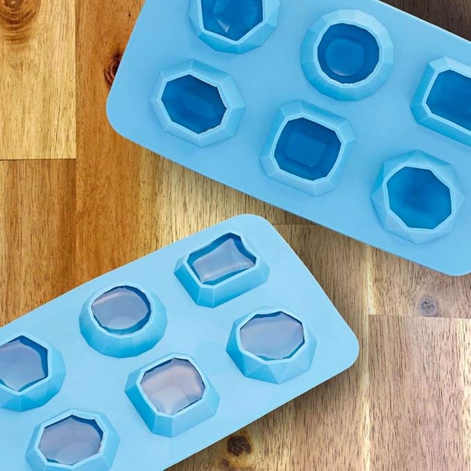 Fairly Odd Novelties Ice Cube Tray, Two Pack, Blue Jewels